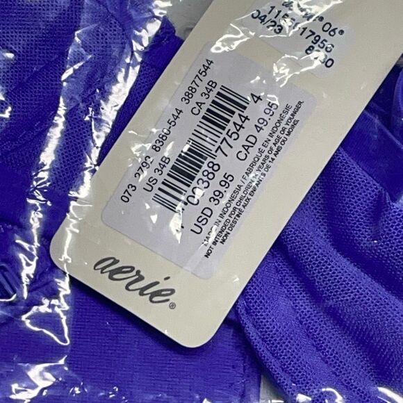 Aerie Smoothez Dark Periwinkle Purple Balconette Bra - Picture 6 of 8